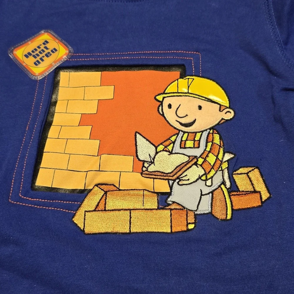 Vintage Bob the Builder Toddler Outfit Set Shirt & Shorts Blue Khaki‎ 6–9Mos NWT